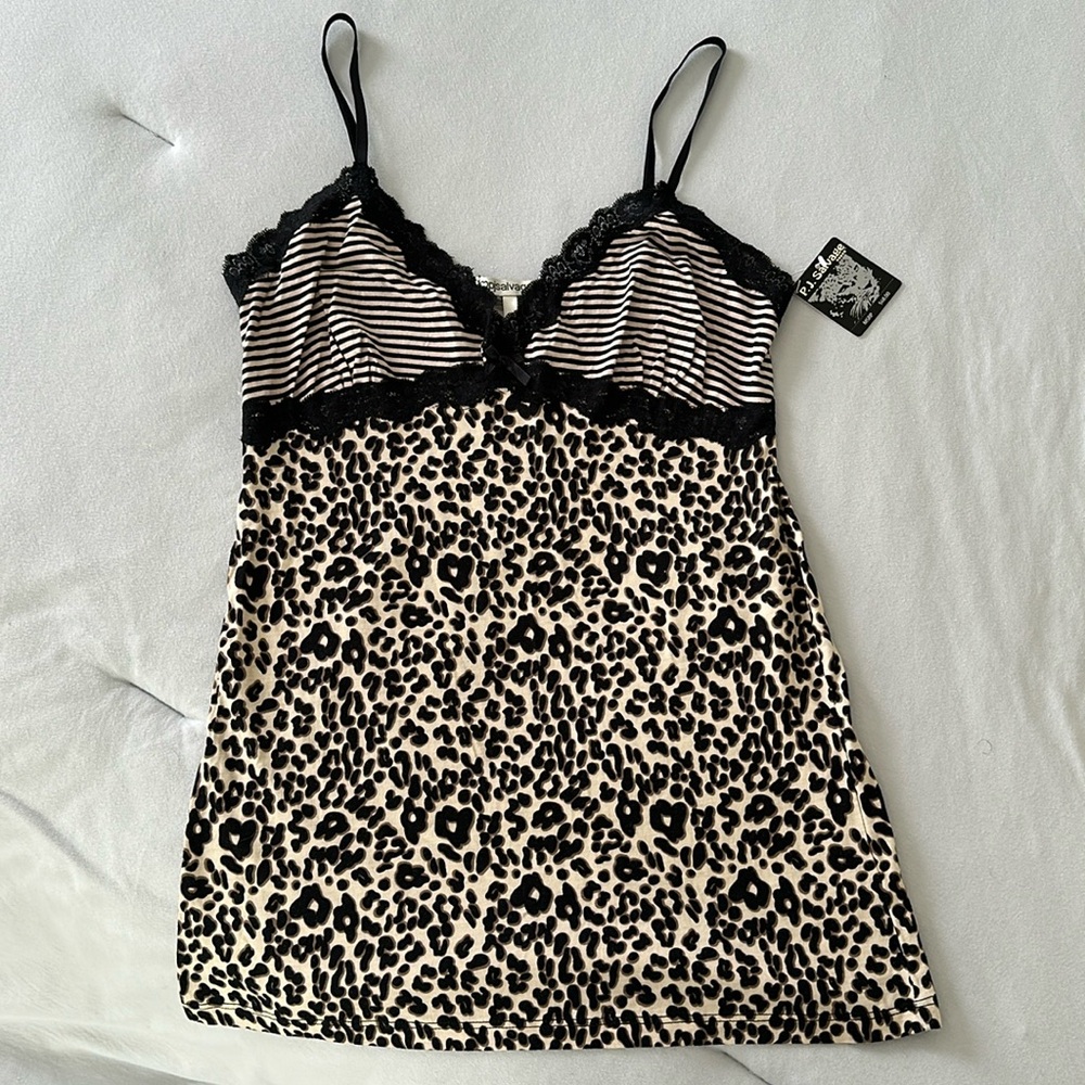 Leopard, cheetah print night slip, brand new, adjustable straps